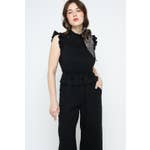 " Molly" MOCK NECK RUFFLED JUMPSUIT