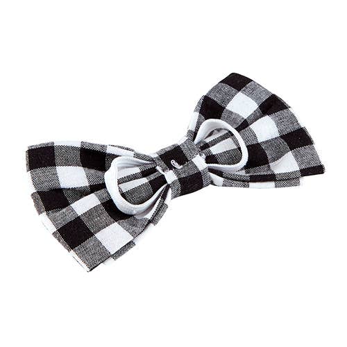 Pet Bow Ties - Black Buffalo Check