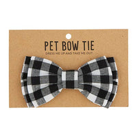 Pet Bow Ties - Black Buffalo Check
