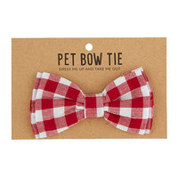 Pet Bow Ties-Red Buffalo Check