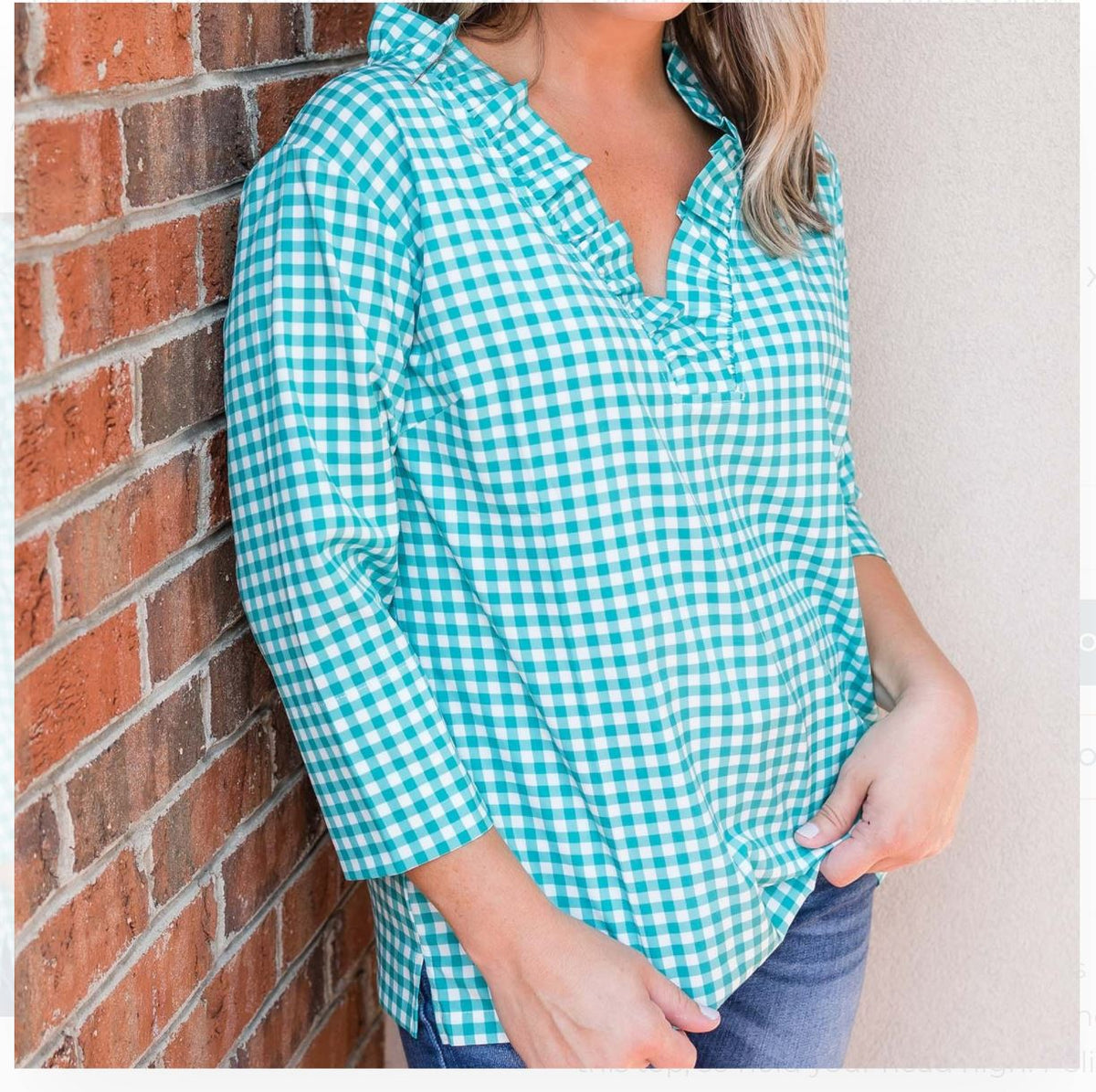 Reid Gathered Goods Emerald Top