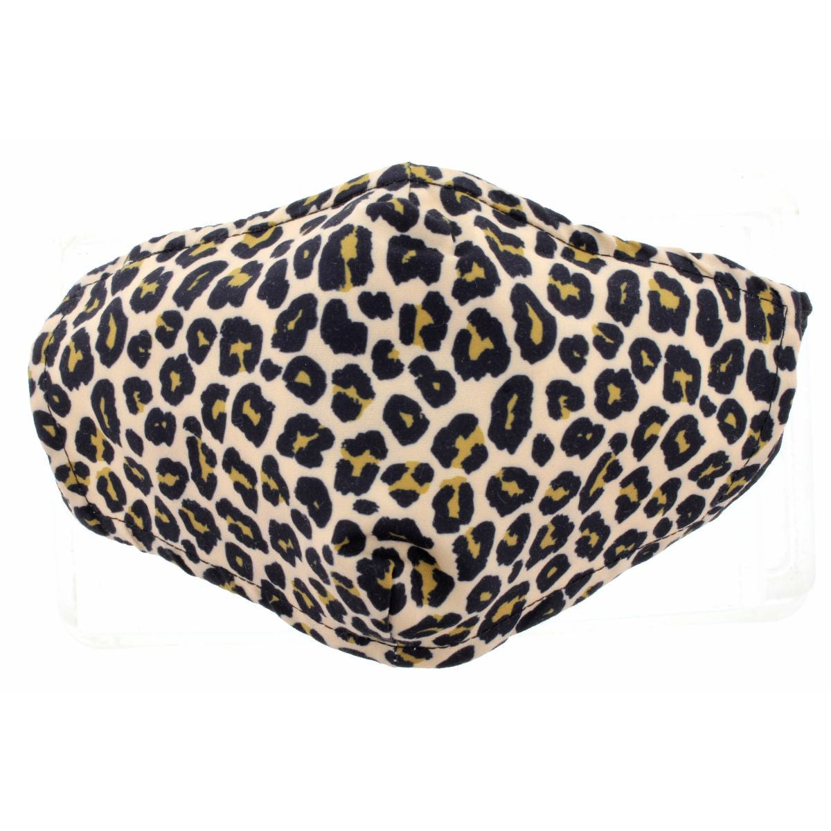 SMALL PRINT LEOPARD FACE MASK, ADJUSTABLE ELASTIC EAR STRAPS