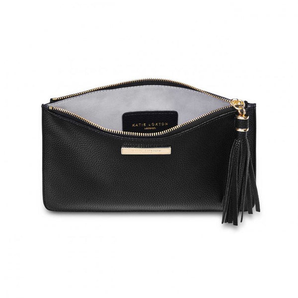 SOPHIA TASSEL POUCH | BLACK