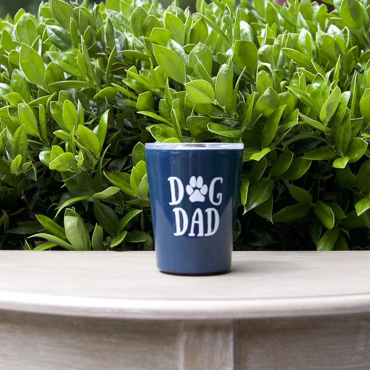 STAINLESS COFFEE TUMBLER HANDLE "DOG DAD"