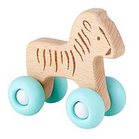 Silicone Wood Toy - Zebra