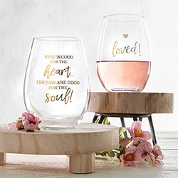 Stemless Wine Glass - Friends