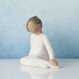 Thoughtful Child Willow Tree Sculpture (darker skin tone and hair color)