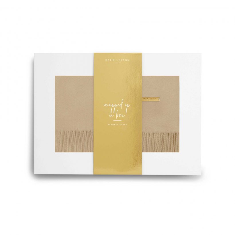 WRAPPED UP IN LOVE BOXED SCARF | CAMEL