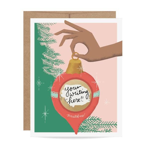 CHRISTMAS Ornament Scratch-off Card - Dark Skin