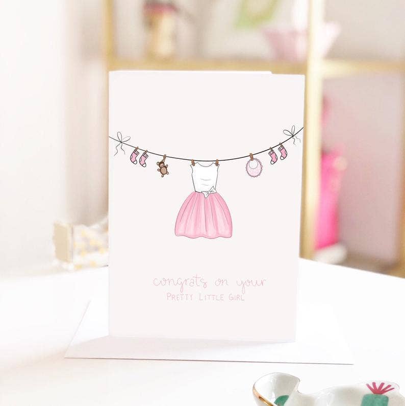 Pretty Little Girl Greeting Card