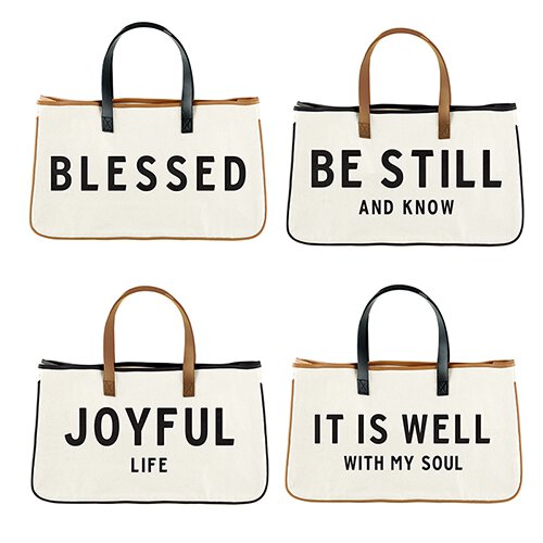 Large Canvas Tote - Be Still And Know