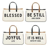 Large Canvas Tote - Be Still And Know