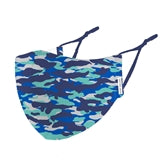 Kids Blu Camo Face Mask