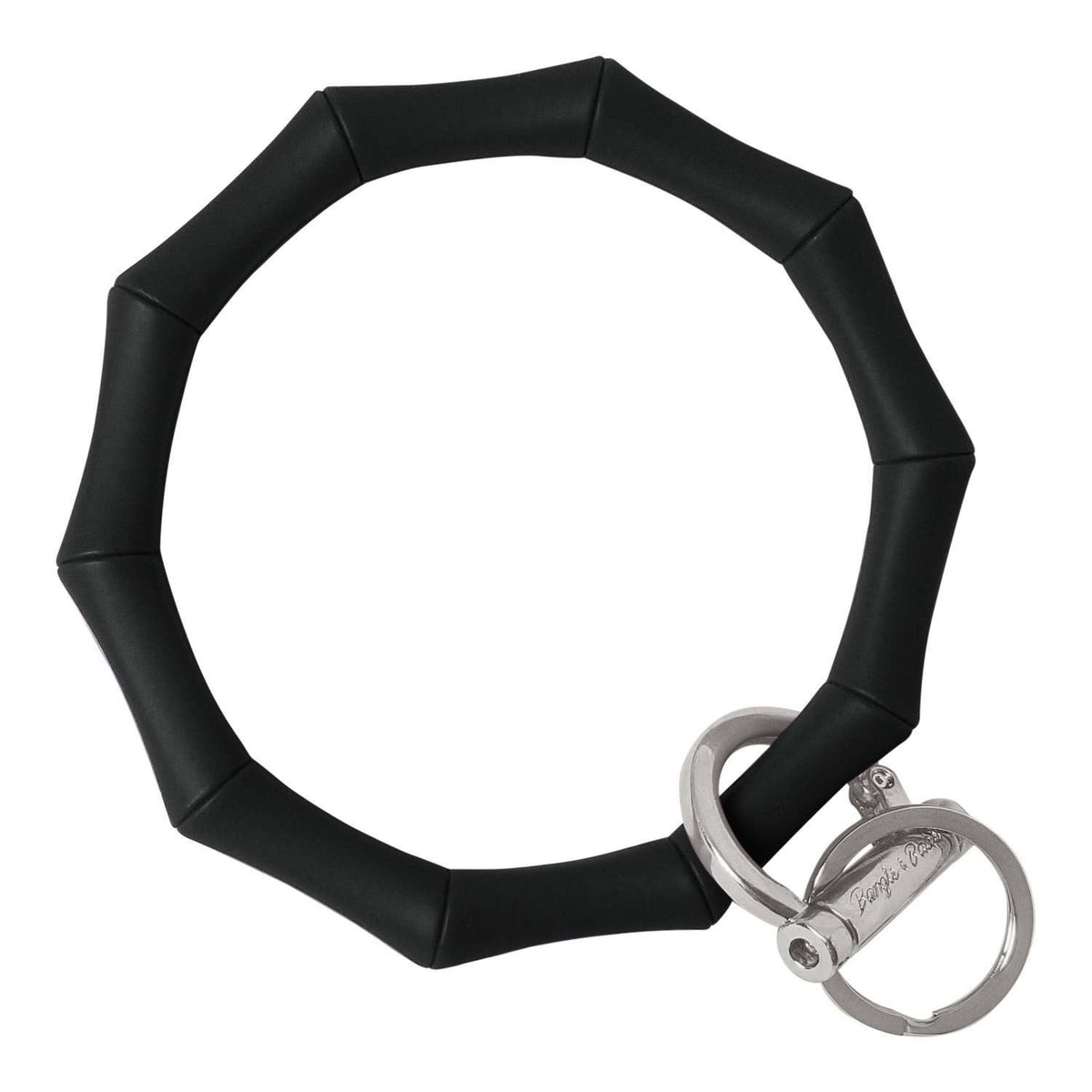 Bamboo Collection Bangle and Babe Bracelet Key Ring- Black