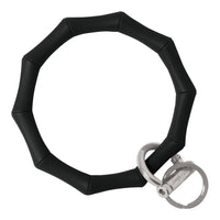 Bamboo Collection Bangle and Babe Bracelet Key Ring- Black
