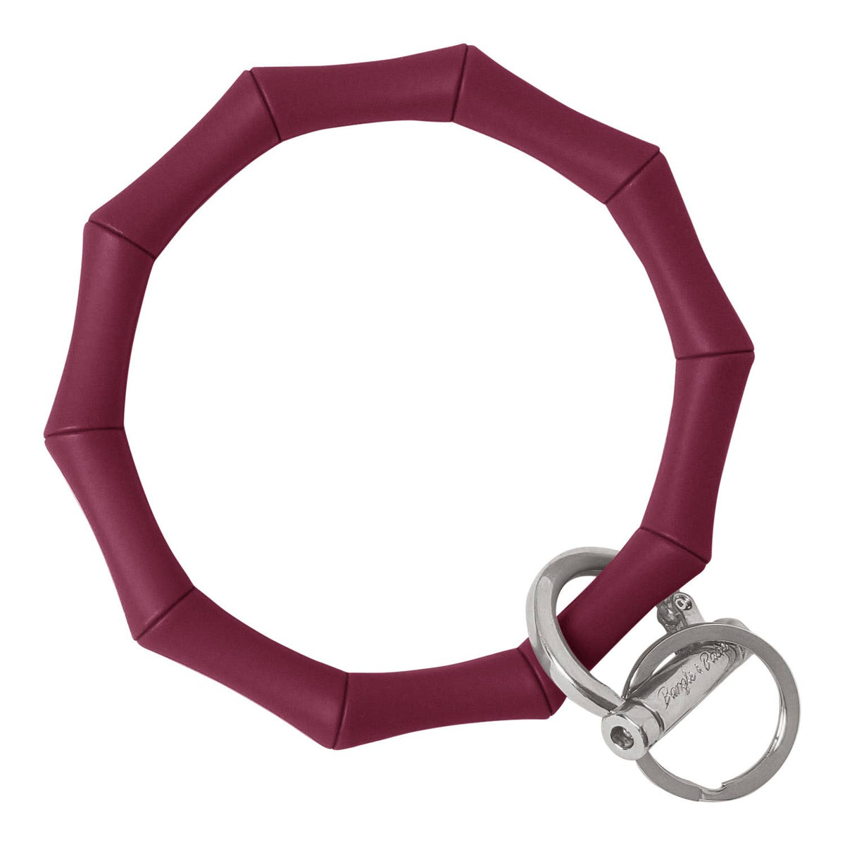 Bamboo Collection Bangle and Babe Bracelet Key Ring - Maroon