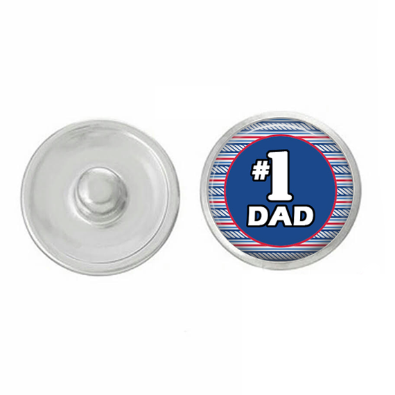 Dad Themed Snap for Snap Jewelry - #1 Dad