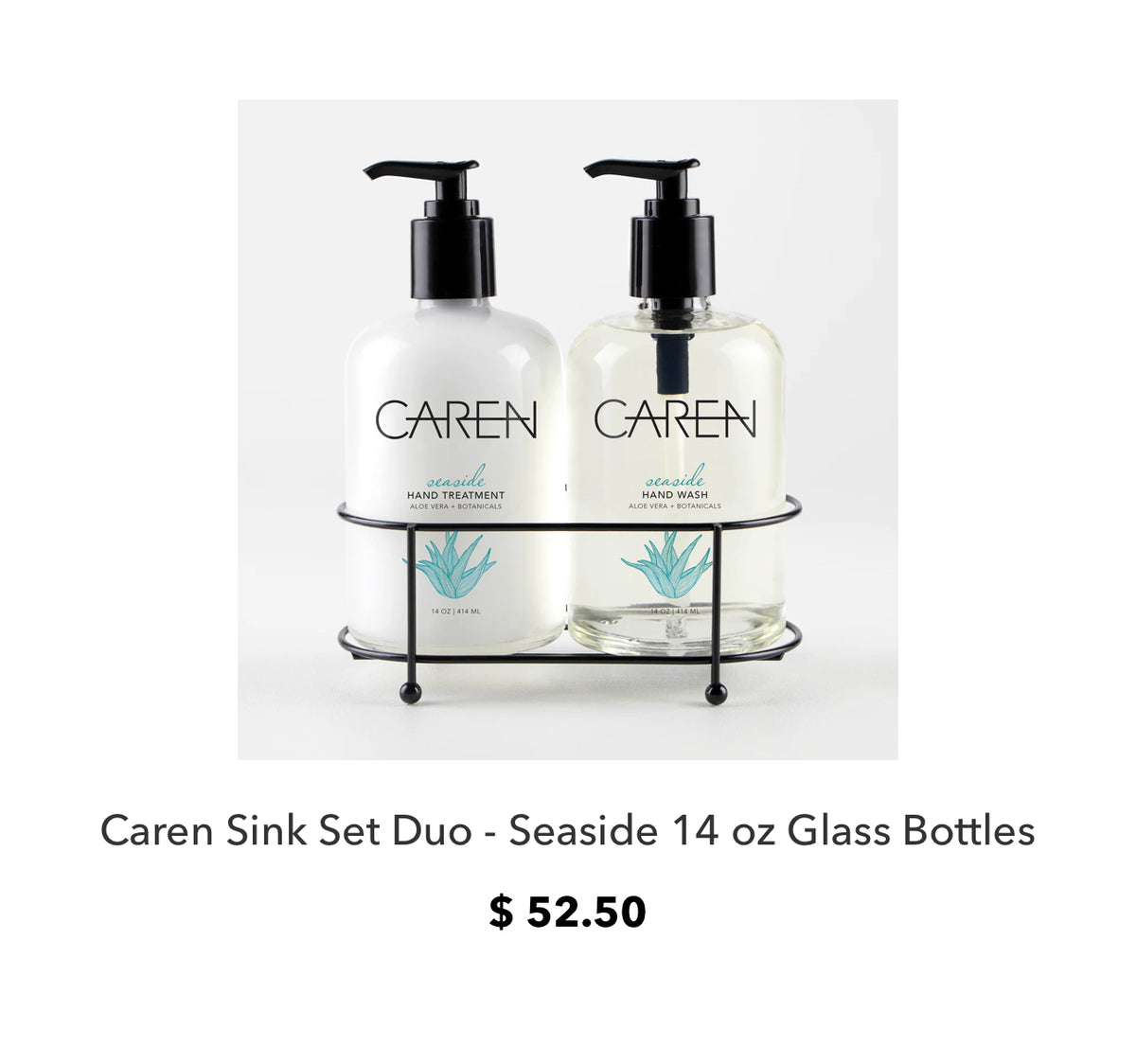 Caren Hand Treatment - Pearl or Seaside- 14  oz Glass Bottle
