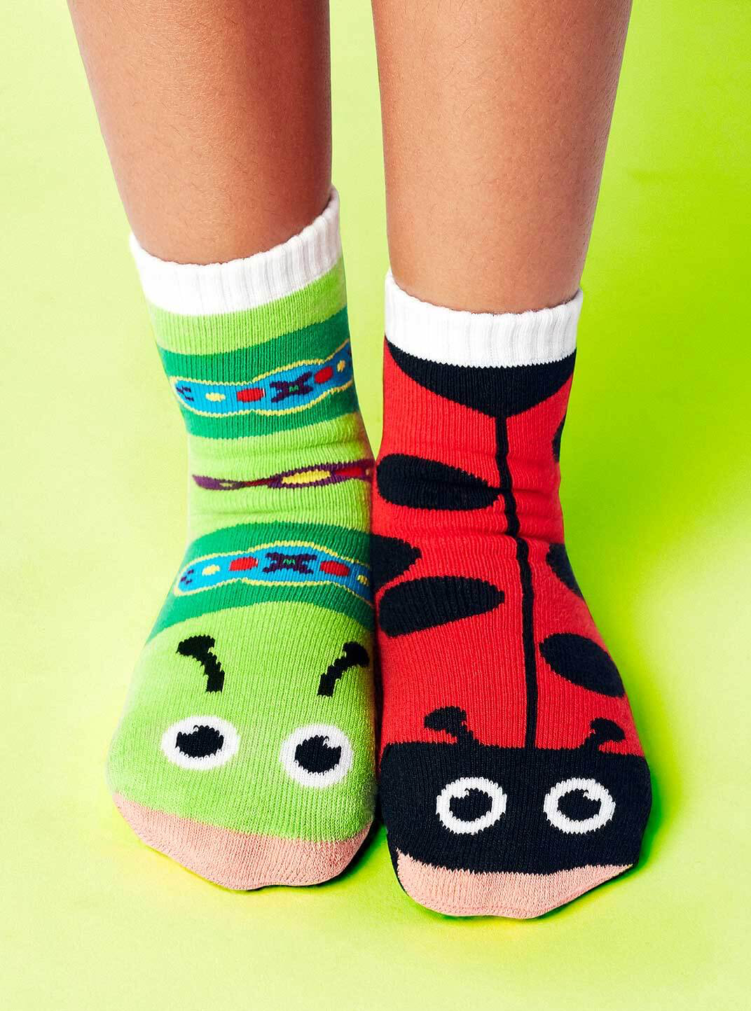 Ladybug & Caterpillar | Kids Socks | Mismatched Crazy Socks