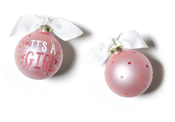 Coton Colors It’s A Girl Popper Glass Ornament