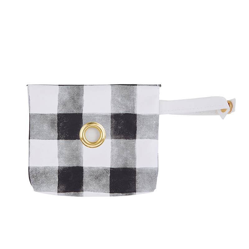 Washable Paper Waste Pouch - Buffalo Check