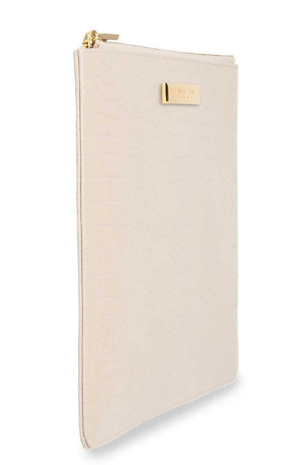 CELINA  LUXE CLUTCH | OYSTER