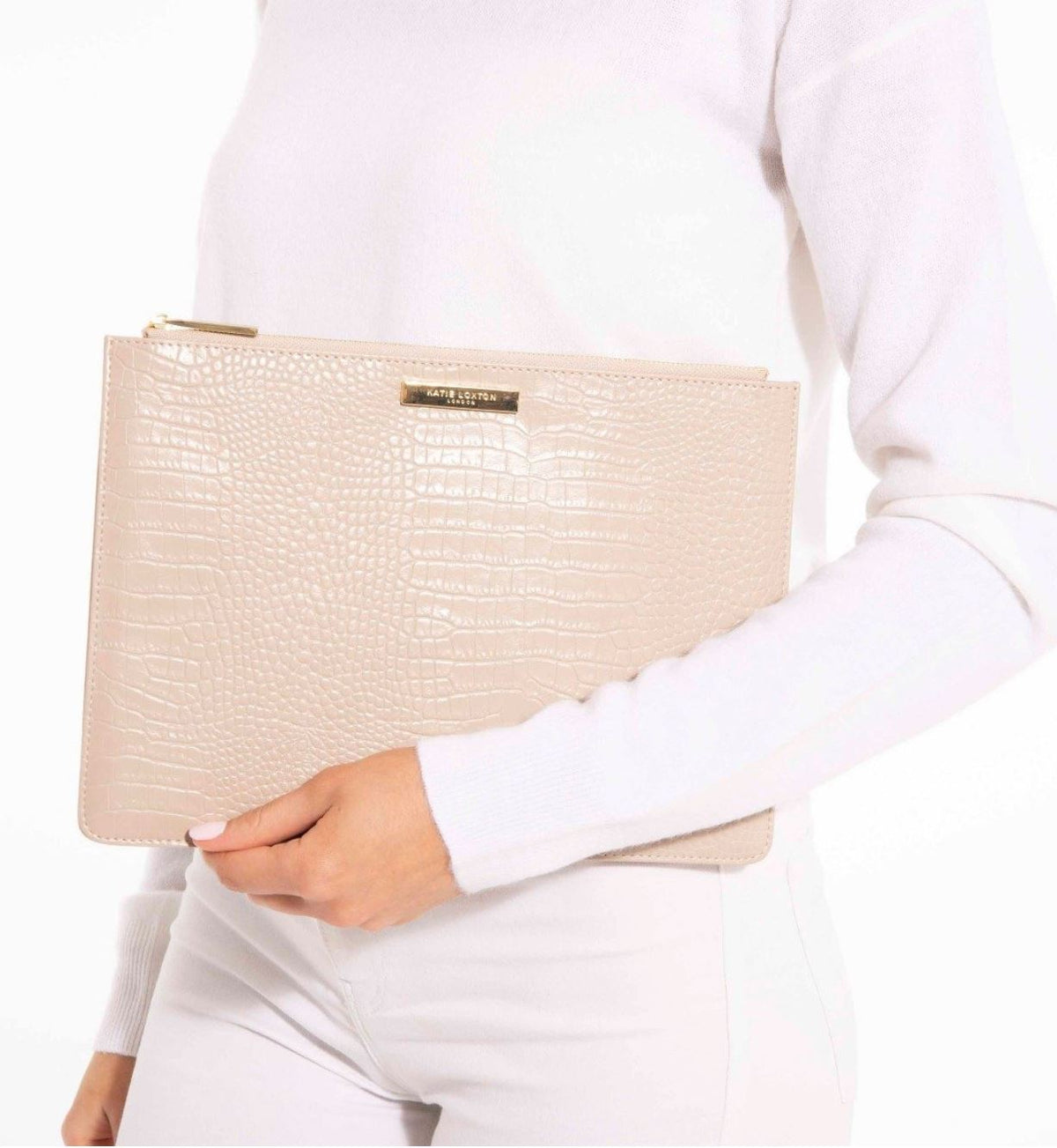 CELINA  LUXE CLUTCH | OYSTER