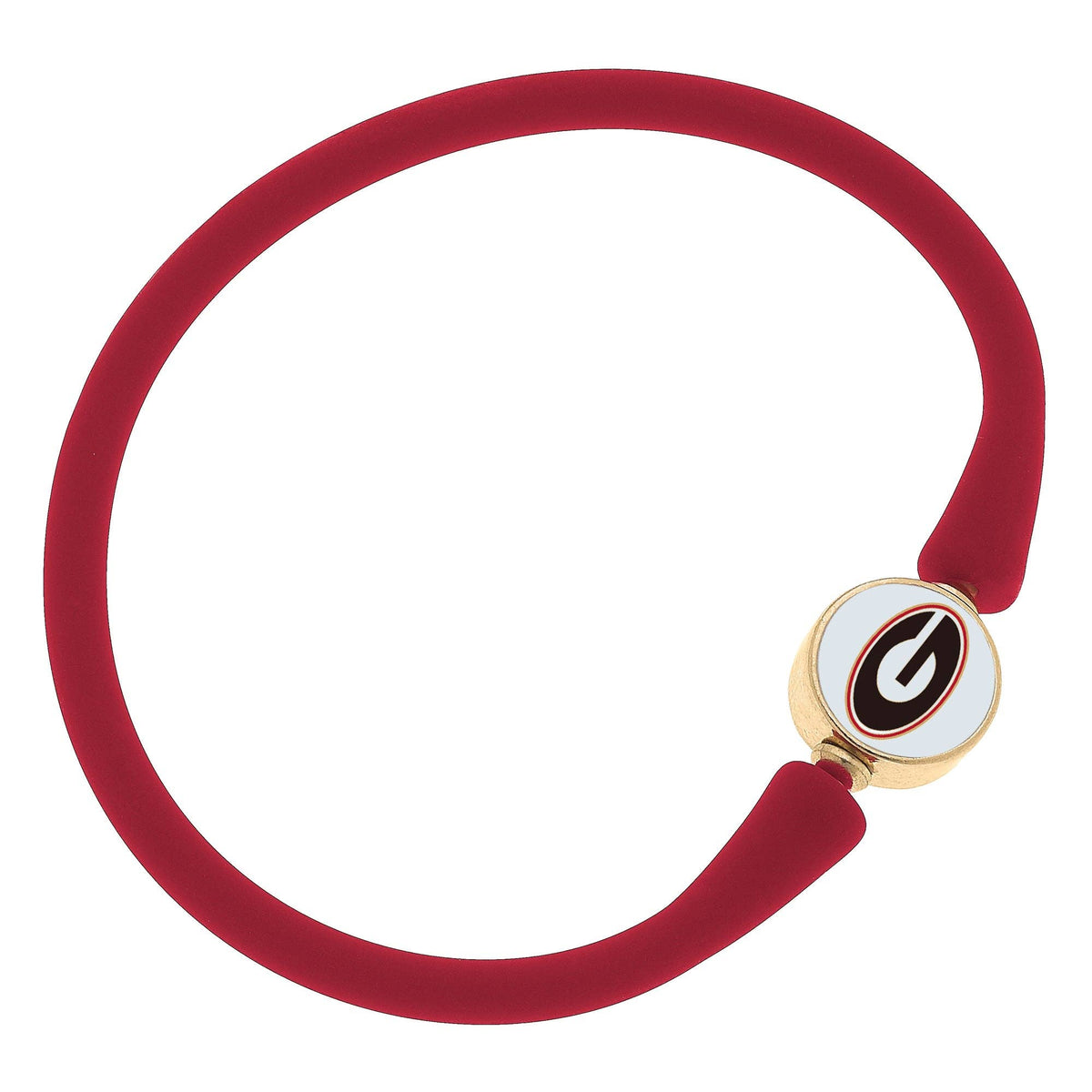Georgia Bulldogs Enamel Silicone Bali Bracelet in Red