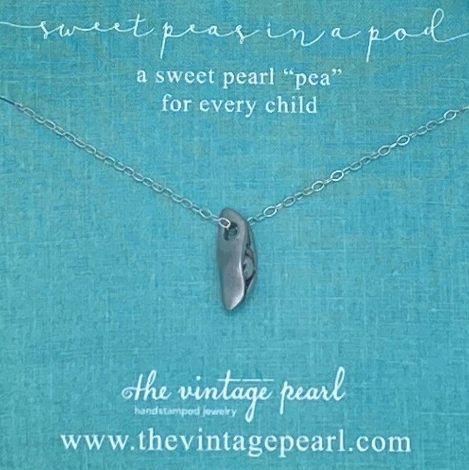 Mini Sweet Peas in a Pod Necklace (1-5 pearls)