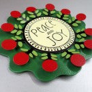 "Peace & Joy" Flower Embellishment CHRISTMAS