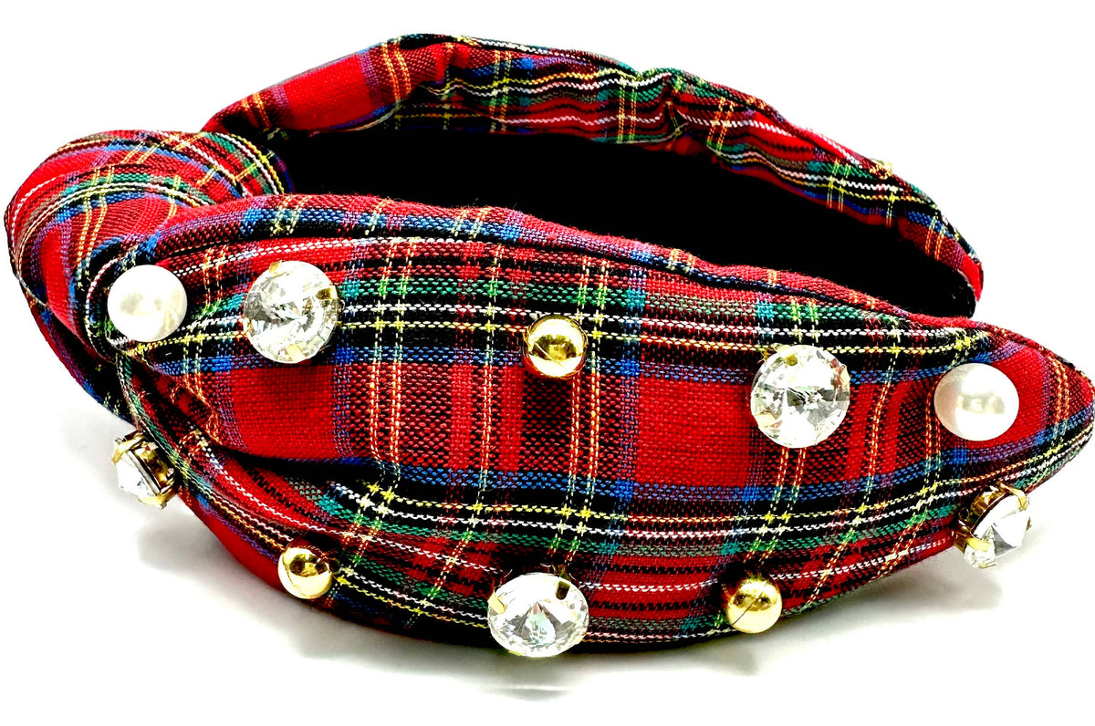 SALE Christmas Plaid Headband: As Pictured