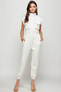 Kyra  Sleeveless Utility  Jumpsuit with Pockets