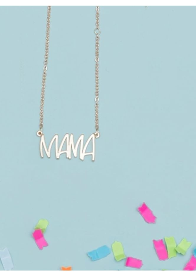 Gold "Mama" Necklace
