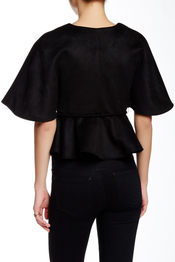 Black Peplum Top