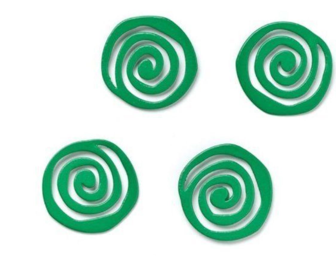 Embellish Your Story Kelly Green Swirl Magnets - Set of 4 - Embellish Your Story Roeda