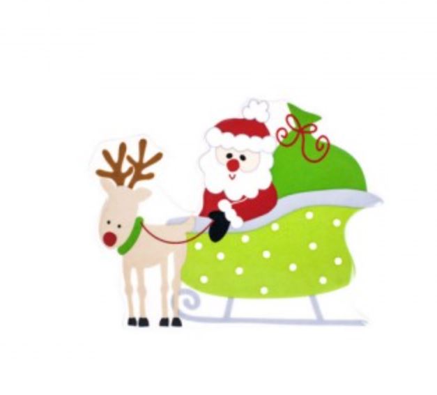Happy Everything Santa Sleigh Mini Attachment