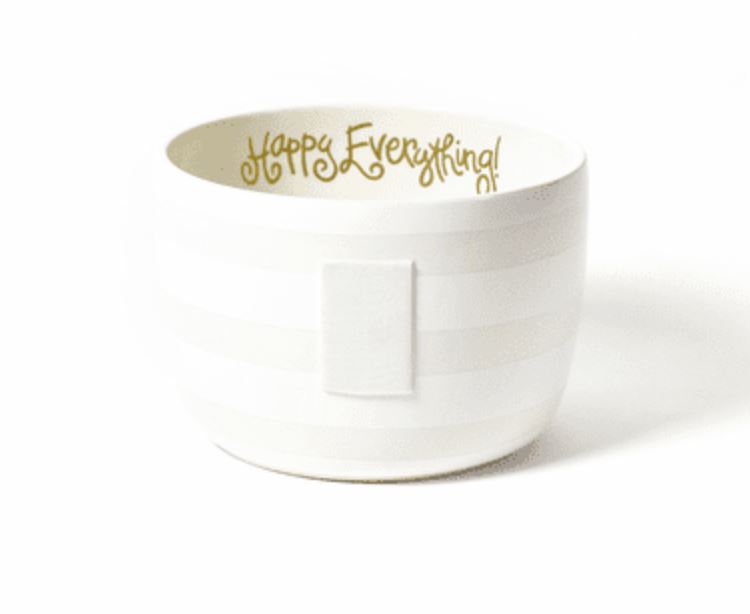 Happy Everything Stripe Mini Bowl (Black or White)