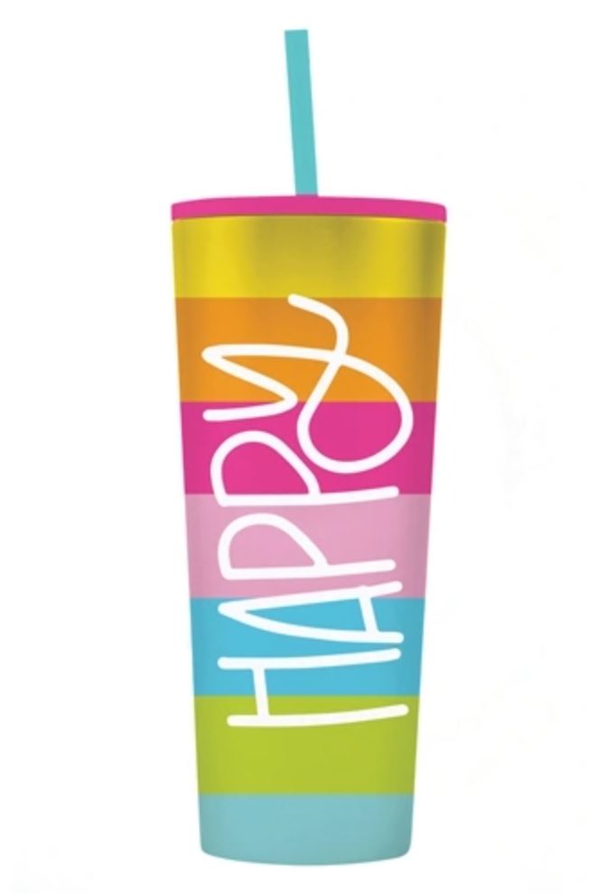 STRAW TUMBLER HAPPY