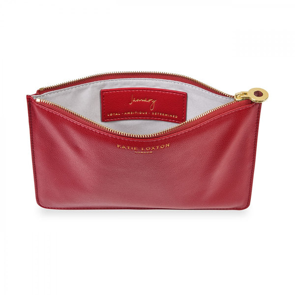 BIRTHSTONE POUCHES  JANUARY GARNET | DARK RED