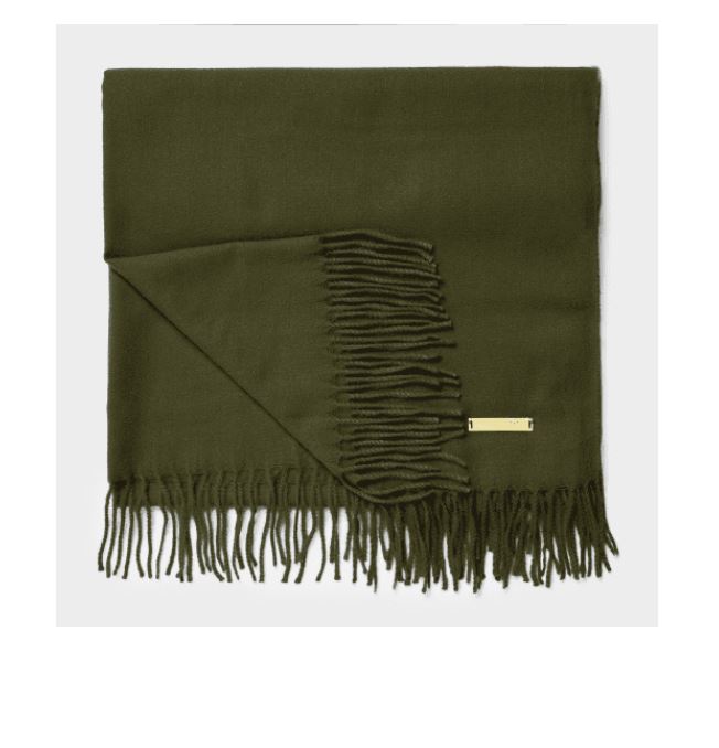 WRAPPED UP IN LOVE BOXED SCARF I DARK GREEN