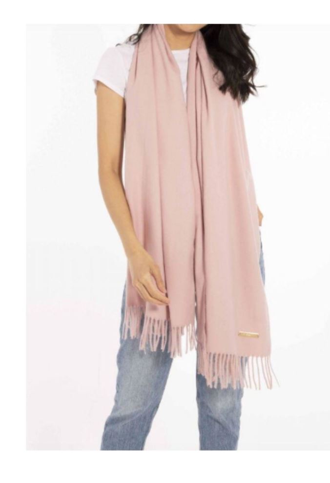 WRAPPED UP IN LOVE BOXED SCARF I DARK PINK