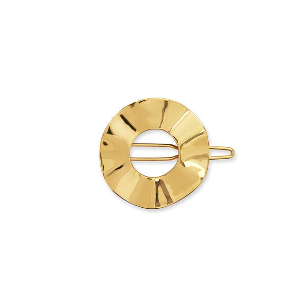 HAIR ACCESSORY GOLD RIBBON HOOP HAIR CLIP