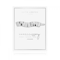 HAIR ACCESSORY SILVER RIBBON BAR HAIR CLIP