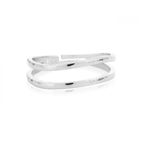 ISLA SILVER PEARL DOUBLE BAND RING