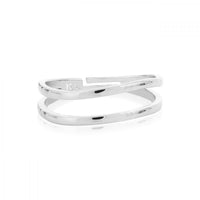 ISLA SILVER PEARL DOUBLE BAND RING