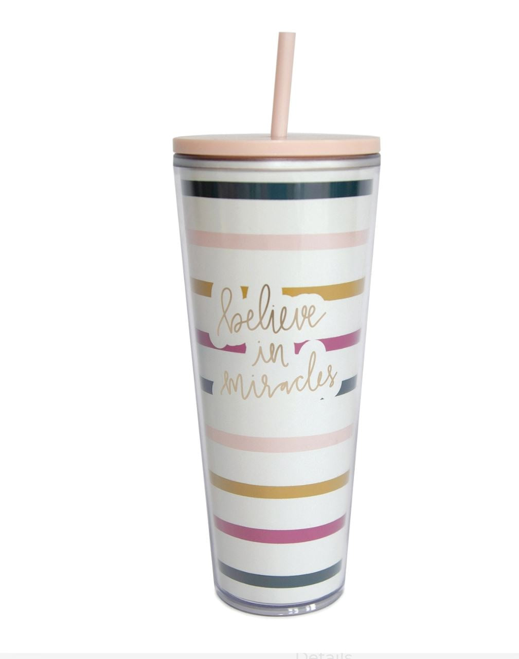 Straw Tumbler Believe In Miracles