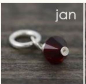Birthstone Swarovksi Crystal Charms